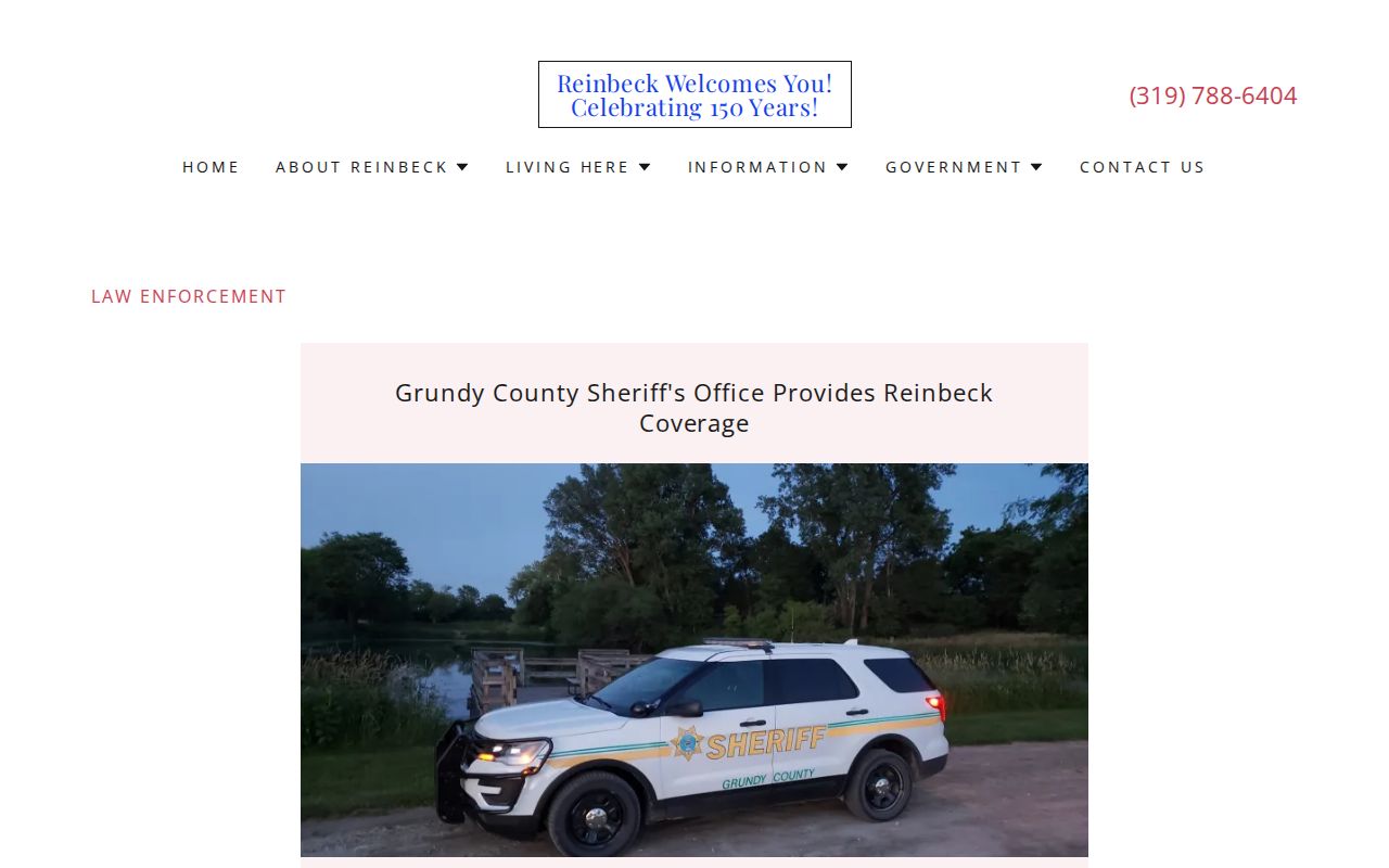 Reinbeck warrant records sheriff coverage page
